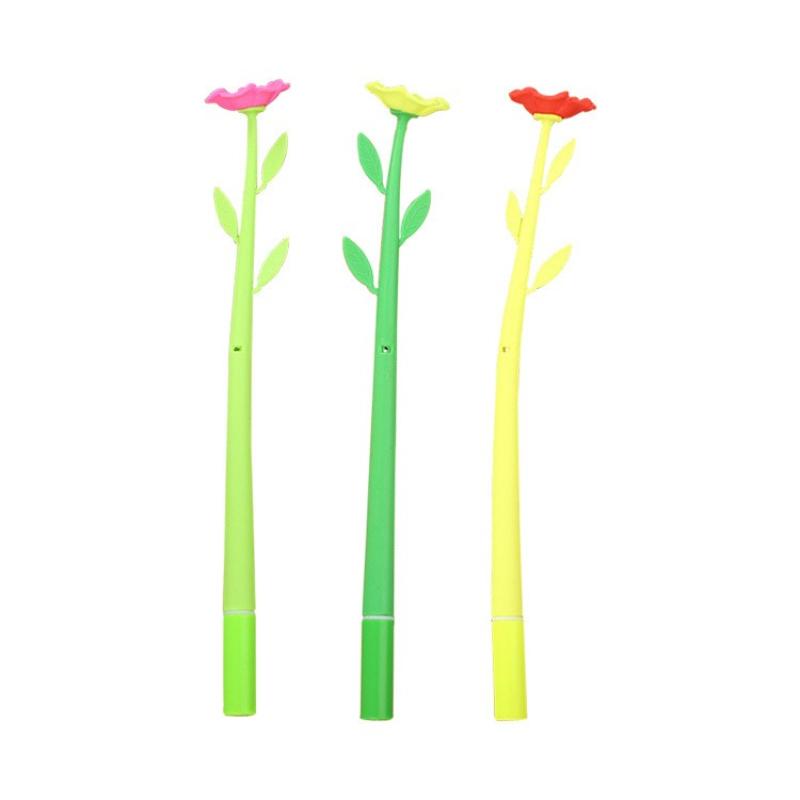 Gift Creative Camellia Kawai Gel Pen Cute Cartoon Learning Stationery Flower Personalized Office School Supplies Lovely