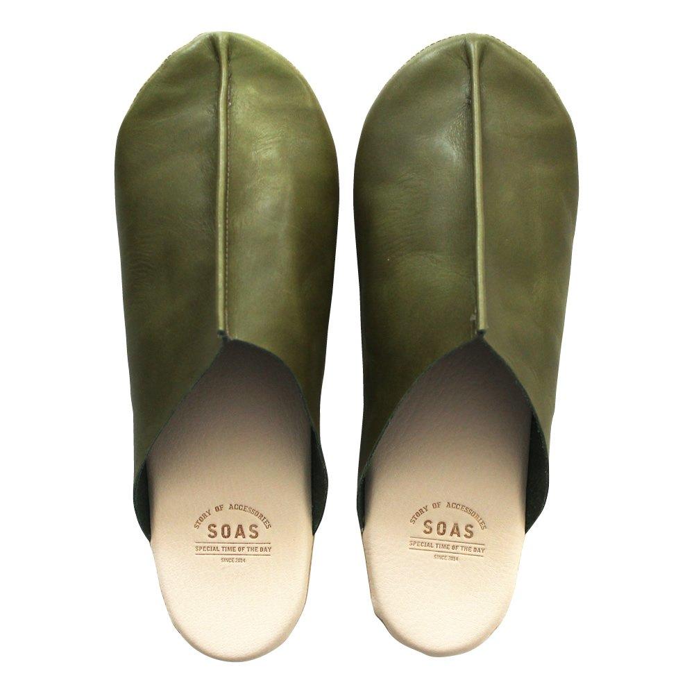 

Made in Japan genuine leather room shoes SOAS (LL, green) зелений