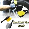 Heavy Duty Car Tire Brush Short Handle Wheel Cleaning Brush  Wheels Cleaning