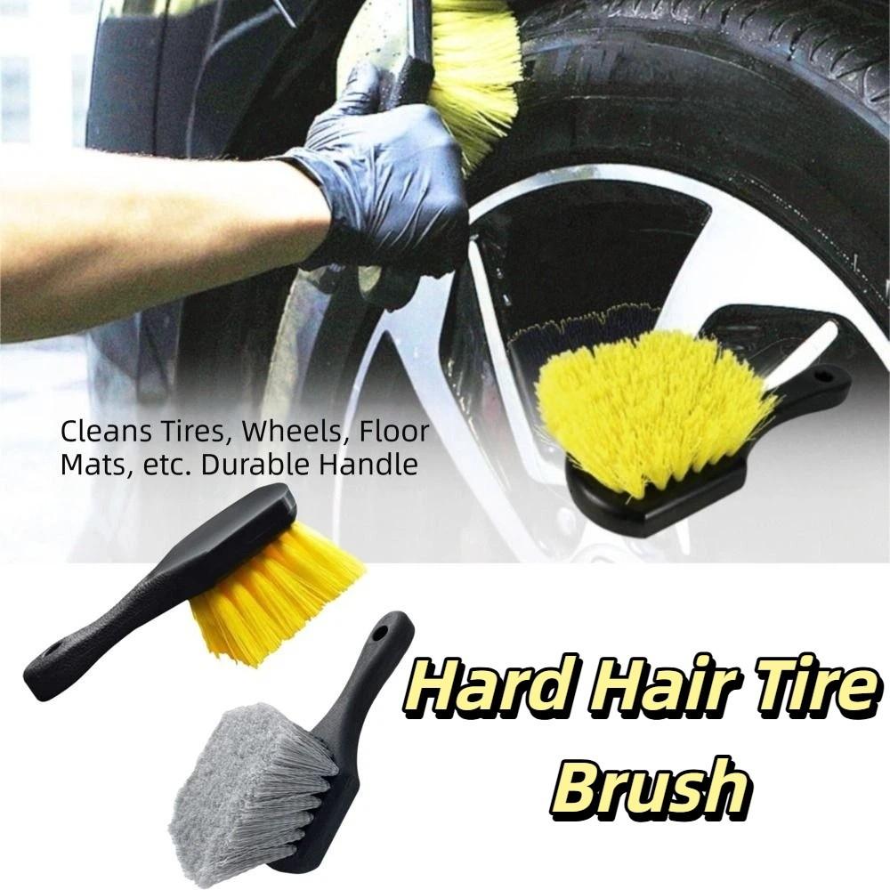 Heavy Duty Car Tire Brush Short Handle Wheel Cleaning Brush  Wheels Cleaning