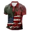 Men's Short Sleeve Polo Shirt Button Down Collar Halloween Themed Printed Casual Golf Polo Shirt for Outdoor Activities