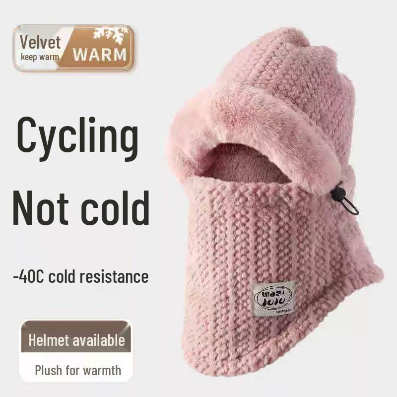 Women's Cold-Proof Hat Scarf Face Mask: Autumn Winter Warm Windproof Neck Warmer for Cycling and Riding