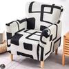 1PC Printing Tub Club Armchair Cover Stretch Sloping Arm Back Slipcover Soft Single Small Chair Seater Sofa Covers for Home Club