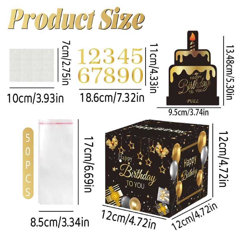 

Реквизит для декора сцены на день рождения с элегантной черно-золотой отделкой для праздников, подарок