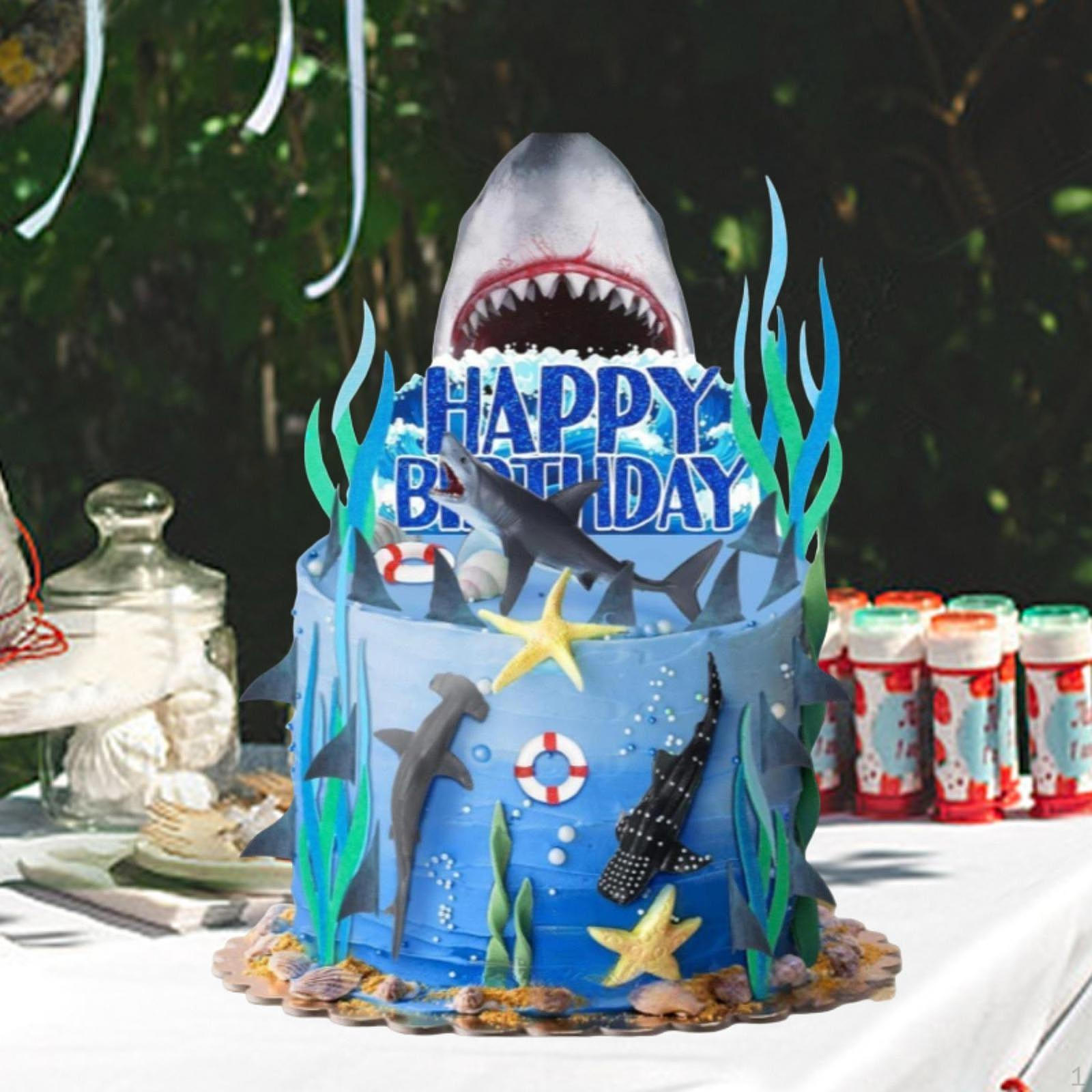 

Shark Cake Toppers, Figurine Decorations, Shower Supplies for Parties, Decoration,