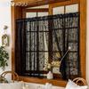 1PC LOZUJOJU French Rococo Style Sheer Curtain Pastoral Style Lace Half Curtain Door Curtain for Living Room Kitchen Cupboard Window Home Decor