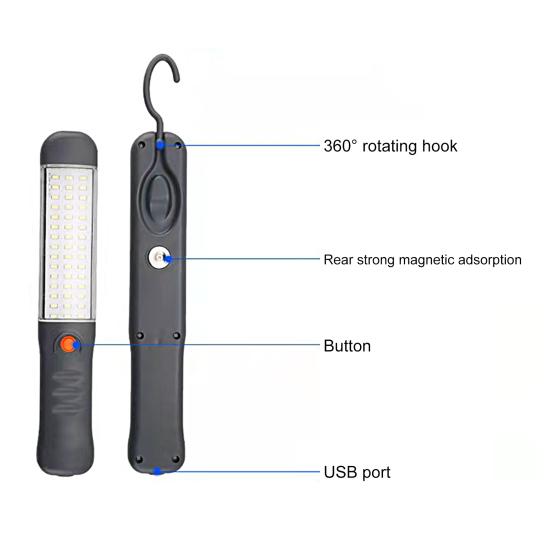 Work Light Multifunctional Portable Safe Magnetic Waterproof Illumination Mini Super Bright  LED Maintenance Light Camping Gear
