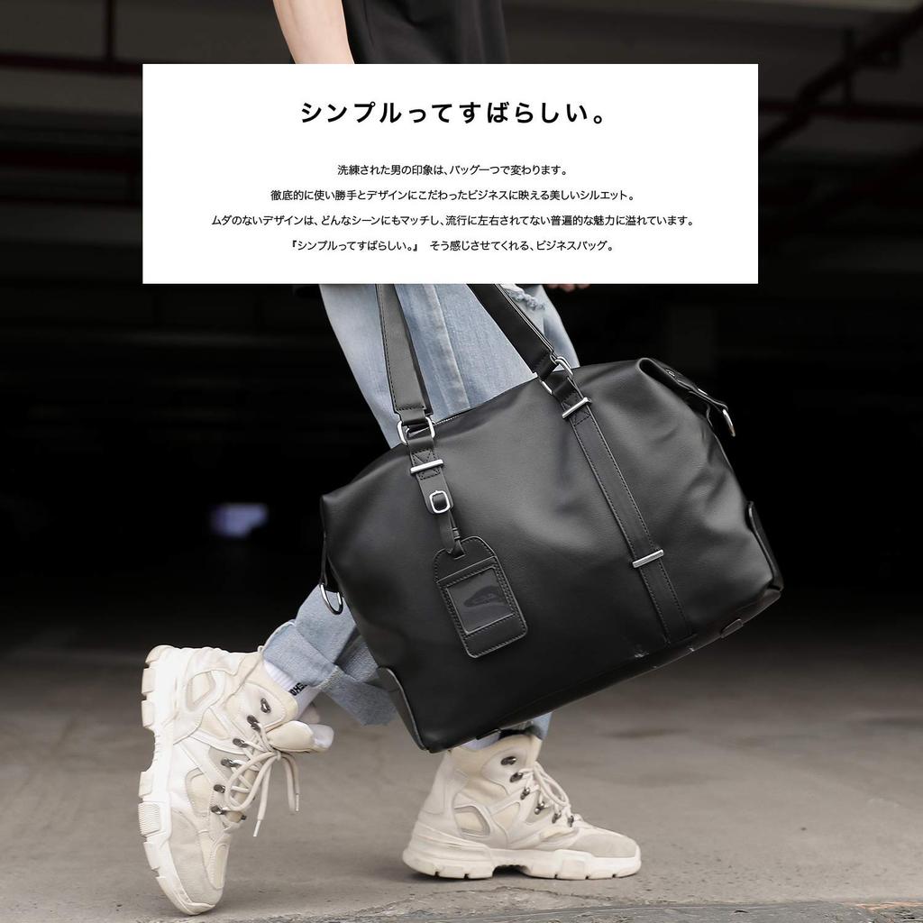 TsujiYa Large Capacity Tote Business Faux Perfect for Business and B16425 Men's Bag, 3-Way Bag, Carry-On Bag, Leather, Commuting, Trips, Travel,