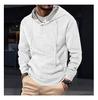 American Retro Men's Hooded Jacquard Pullover - Versatile Casual Sweatshirt