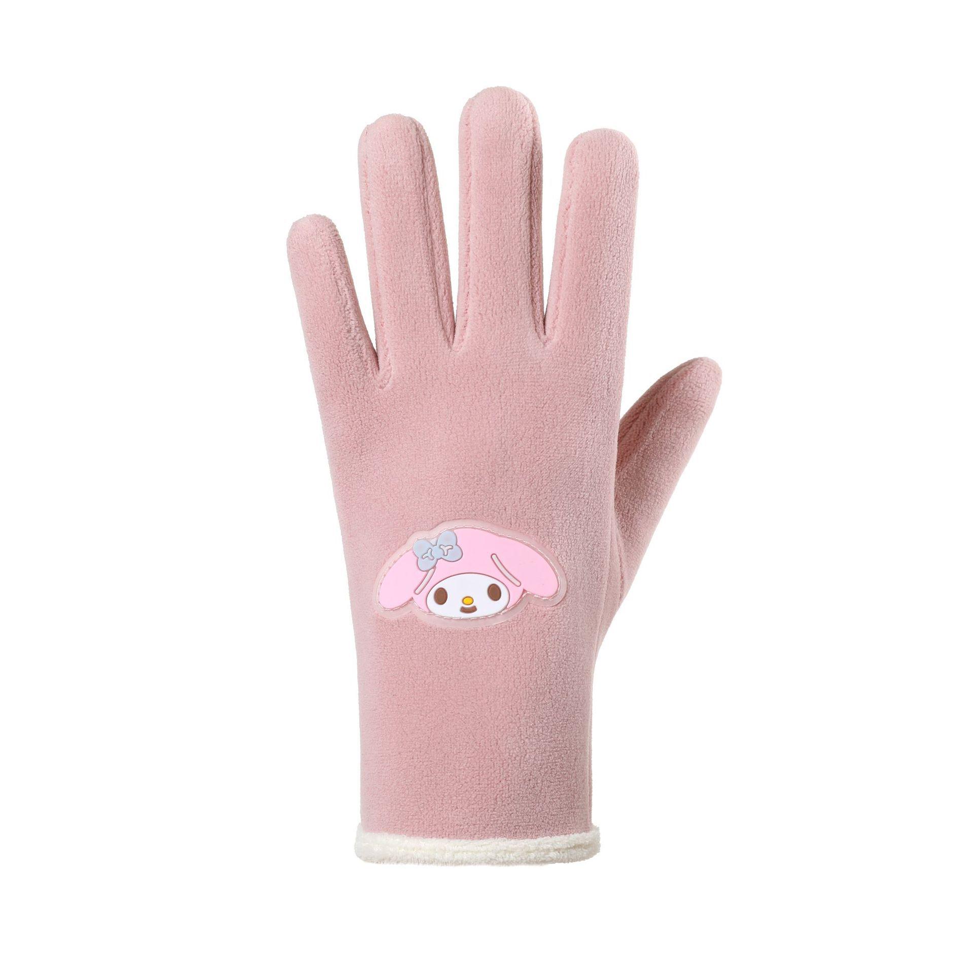 

Детские зимние перчатки: С бархатной подкладкой, нескользящий, ветрозащитный, милый мультяшный дизайн для игр на снегу и езды на велосипеде One Size