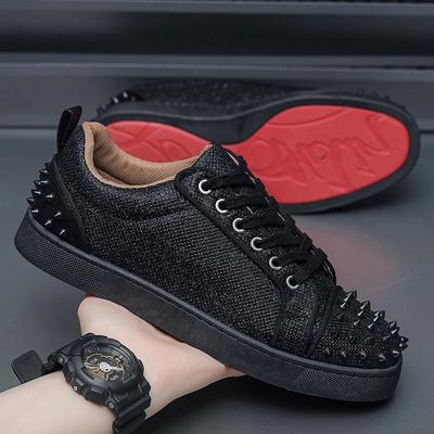Moda Ultime scarpe da uomo alla moda casual con rivetti per primavera e autunno traspiranti e confortevoli scarpe da ginnastica per sport all'aperto
