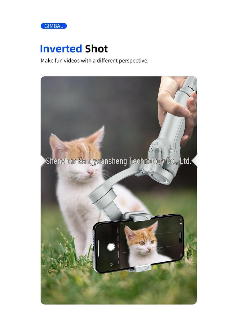 M01 Handheld Three-Axis Stabilizer Gimbal with Face Tracking and Anti-Shake for Phone Video Shooting and Live Streaming