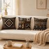 Bohemian Style Pillow Case Breathable Organic Short Plush Cushion Covers Machine Washable WrinkleResistant Soft Durable