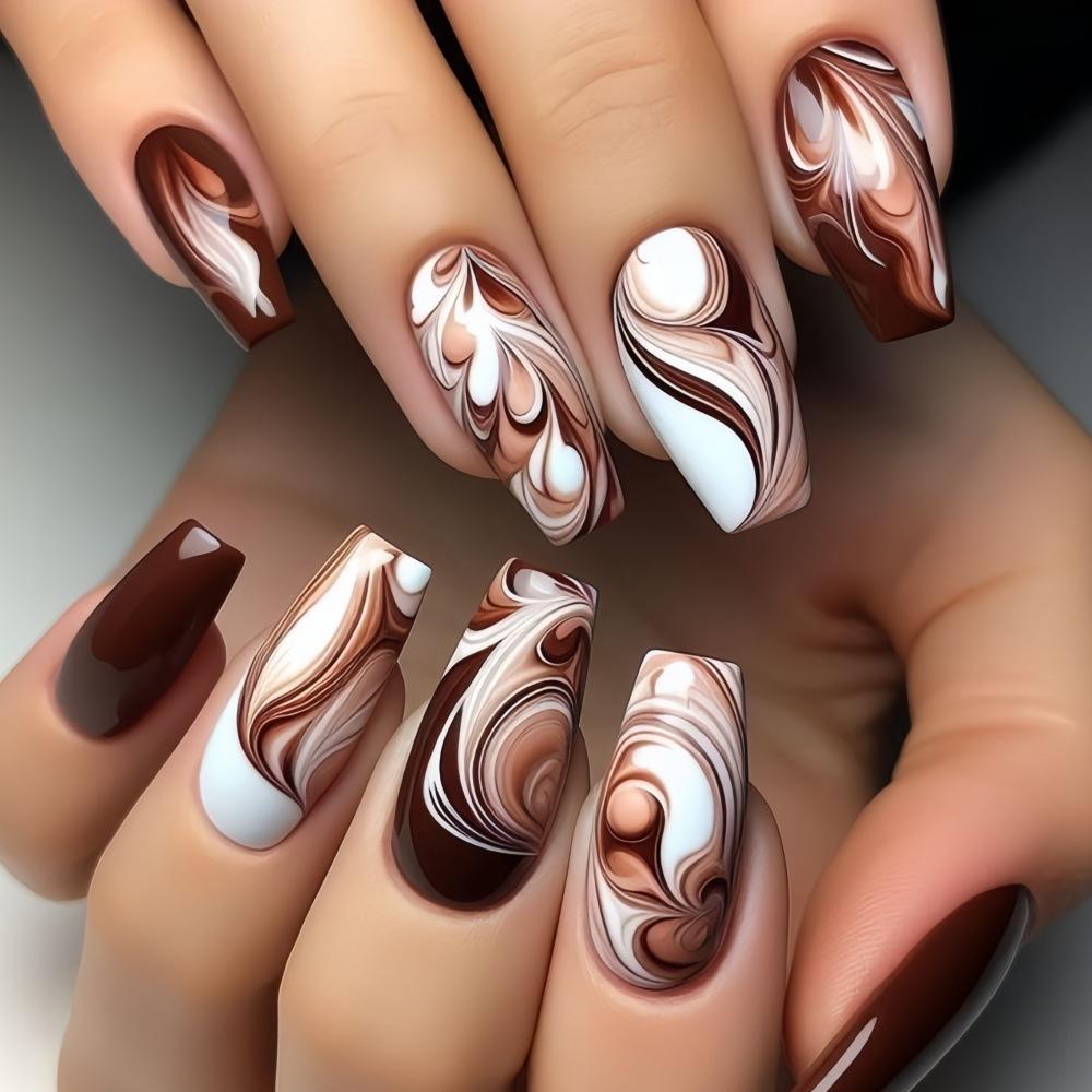 Summer Sweetheart Handmade Short Coffin Press On Nails Dreamy Stars Moon Colorful Cute Fake Nails For Girls