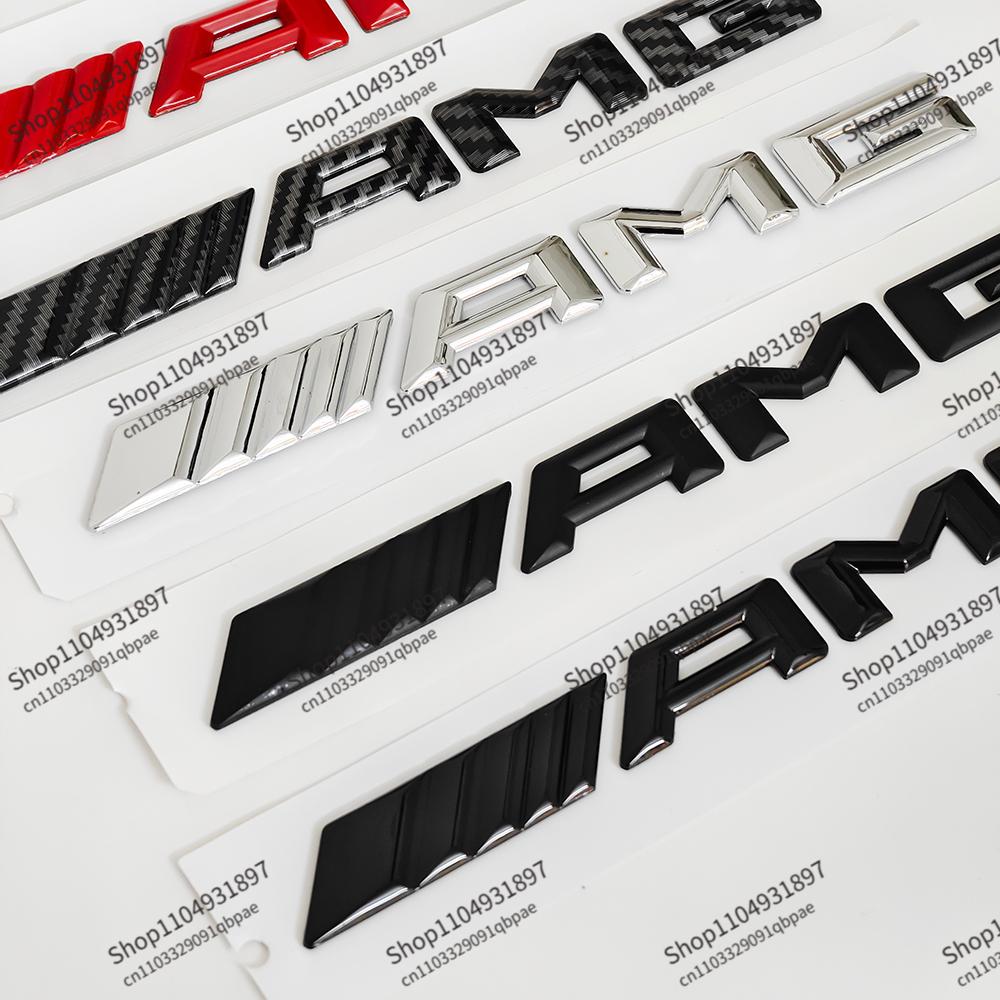 3D ABS Black Logo AMG Emblem Letters Car Trunk Badge For Mercedes Benz W204 W205 W176 W177 W212 W213 AMG Sticker Accessories