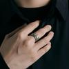 Retro Dark King Crown Adjustable Couple Rings for Men and Women