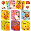 6 Photos/package Thanksgiving Children's Turkey Handbook DIY Puzzle Stickers Autumn Harvest Festival Celebration Face Change
