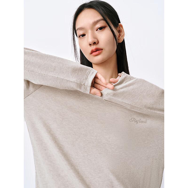 PEACEBIRD Women's Relaxed Fit Long Sleeve Knit T-Shirt