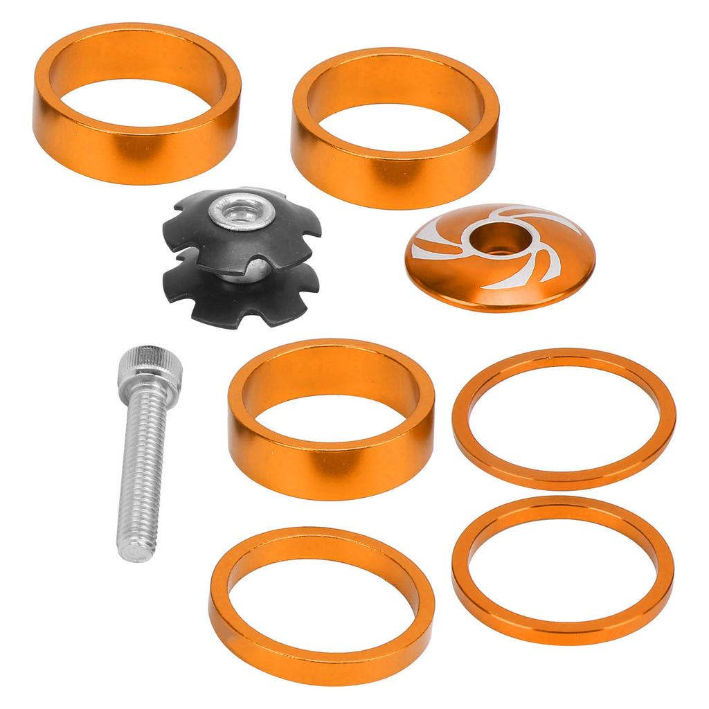 6Pcs Bike Headset Spacer Aluminium Alloy Handlebar Stem Spacers for Mountain Bike
