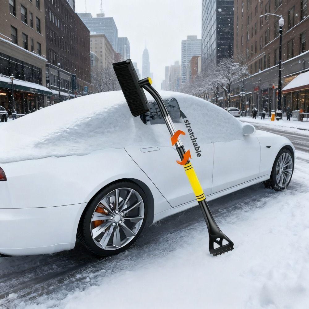Detachable Car Snow Brush Aluminum Snow Scraper Snow Removal Tool  Vehicle Maintenance