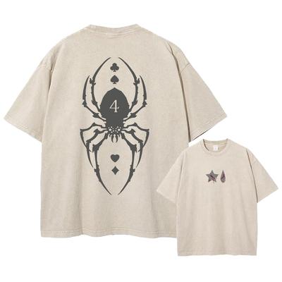 Japanse Anime Hunter X Hunter Print T-shirt Heren Gewassen T-shirt Hiphop Streetwear T-shirt Zomer Harajuku Acid Katoenen T-shirt Unisex