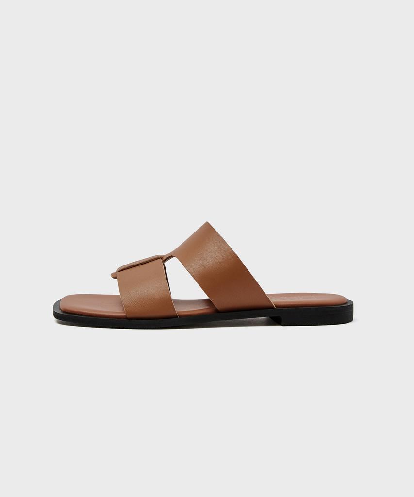 Moodnight Ruth Soft Leather Square Slides - 4 Colors (Type A)