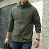 Men's Waterproof Military Hooded Windbreaker Suit for Outdoor Mountaineering