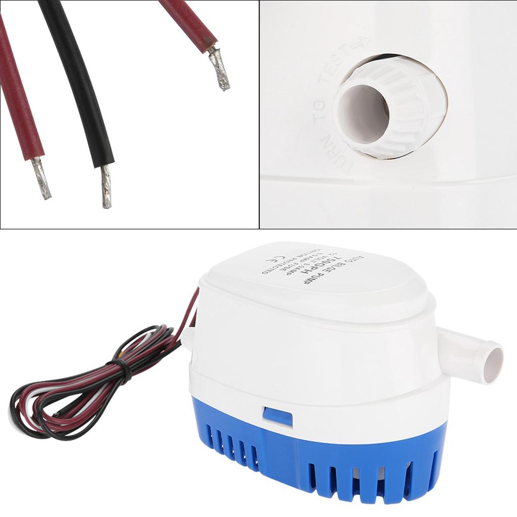 12V Boat Automatic Submersible Bilge Water Pump With Float Switch G750‑12V‑06