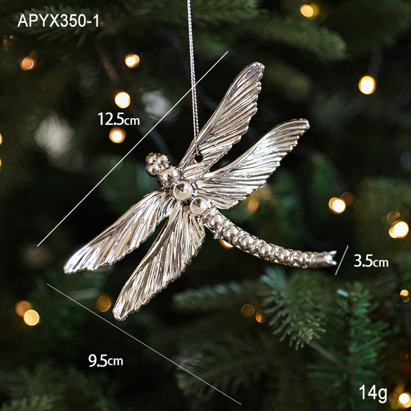 Silver Irregular Electroplated Christmas Tree Ornaments - Glossy Plastic Pendants In Stock