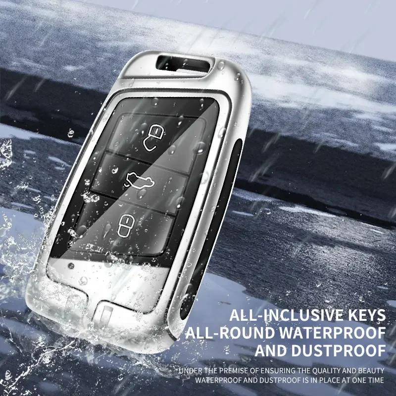 EBL2 Car TPU Zinc Alloy Key Case Suitable for Skoda Superb 2 3 A7 Keychain Car Metal Key Case Car Interior Accessories