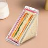 Transparenter dreieckiger Sandwichbehälter, wiederverwendbare Sandwichbox, Lunch-Keilboxen mit Deckel, Bento-Box, platzsparender, vielseitiger Aufbewahrungs-Organizer