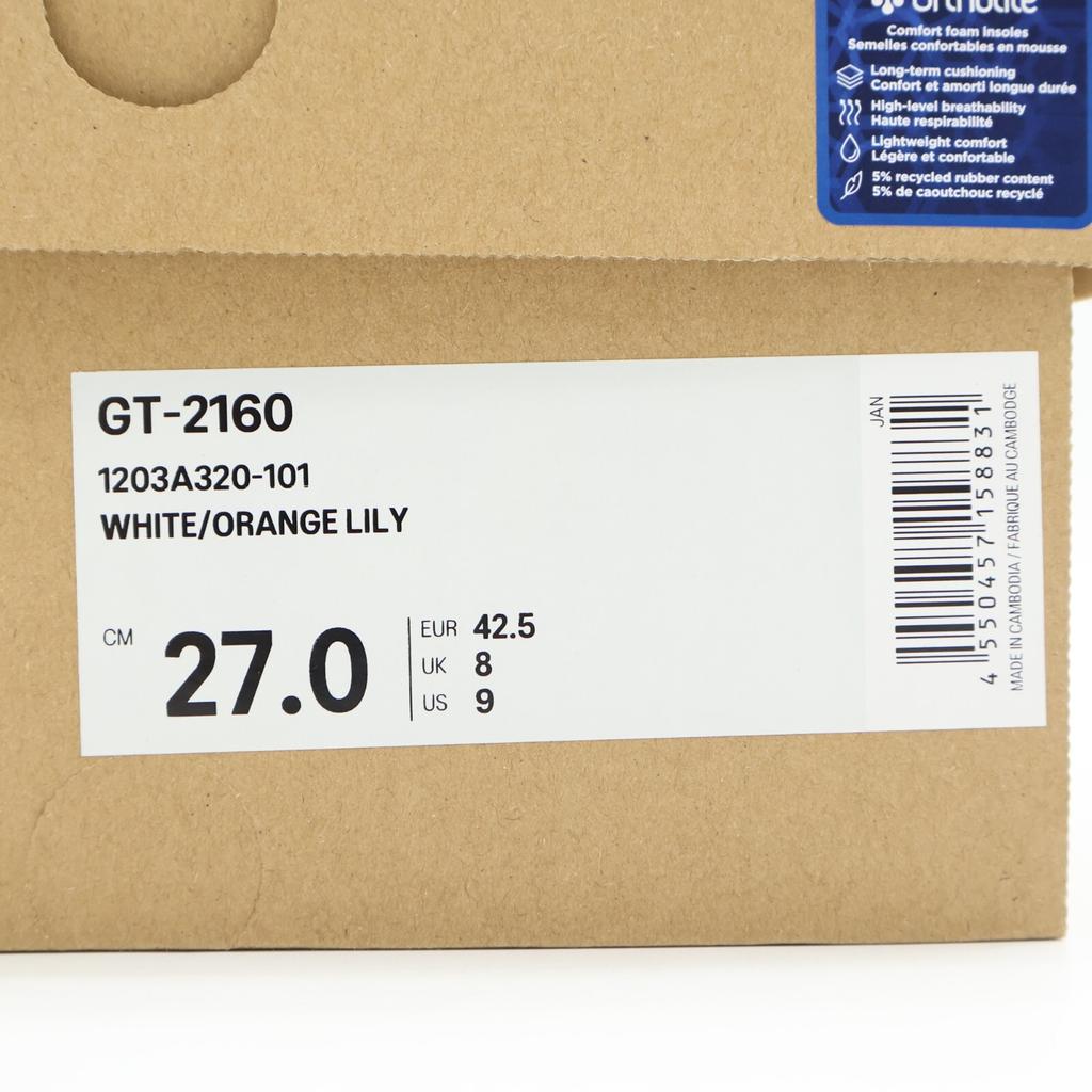1203A320-101 Asics GT-2160 Bianco Arancio Giglietto (Uomini)