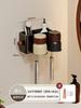 Medieval Style Toothbrush Shelf Wall-Mounted Non-Punching Bathroom Stainless Steel Washing Mouthwash Cup Storage Toothbrush Shelf
