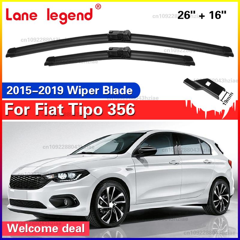 

Wiper LHD Front Wiper Blades For Fiat Tipo 356 2015 - Windshield Windscreen Clean Window Rain Brushes 26 +16 Fiat Tipo