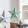 Christmas Glowing Tree Topper Five-Pointed Star Shining Lamp Xmas Colorful Topstar Ornaments Navidad Decora