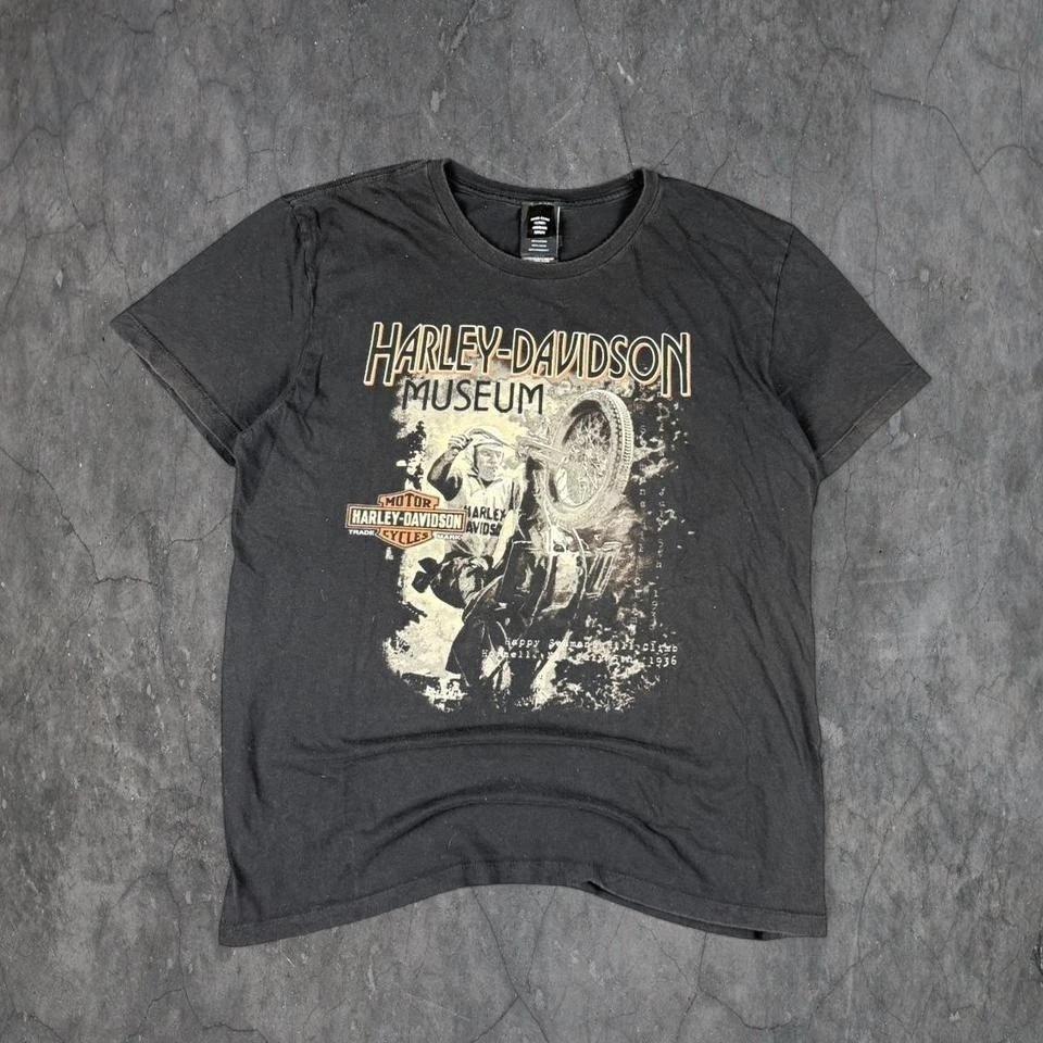 

2021 Harley Davidson Museum Milwaukee- WI Black T-Shirt Graphic Print Mens XL S