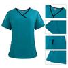 Women's Short Sleeve Scrub Suit Set - Medical Uniform for Dental Clinic & Doctor Workwear