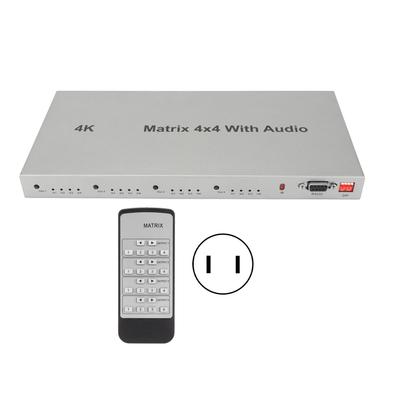 4x4 HD Multimedia Interface Switcher 4 Ein 4 Aus Aluminiumlegierung 4K HD Multimedia Interface Splicer