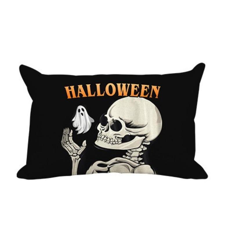 Halloween Waist Pillowcase Festive Atmosphere Decorate Living Room Sofa Pillowcase Polyester Printed Cushion Cover
