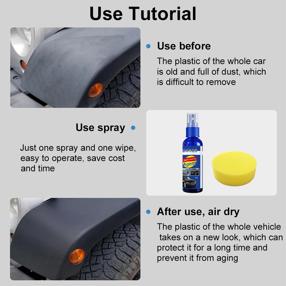 Buy 100ml Car Plastic Restore Coating Agent Auto Plastic Rubber Car