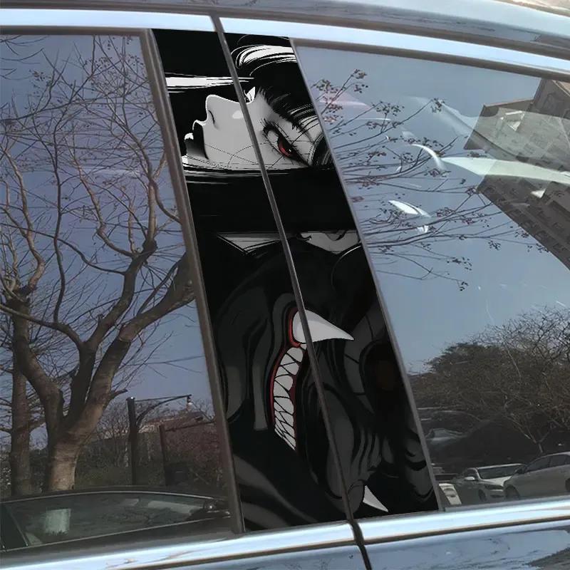 1pc/2pcs JDM Universal Car Stickers Auto B Pillar Waterproof Decoration DIY Car Doors Pillar Sunscreen Refit Car Styling Decals