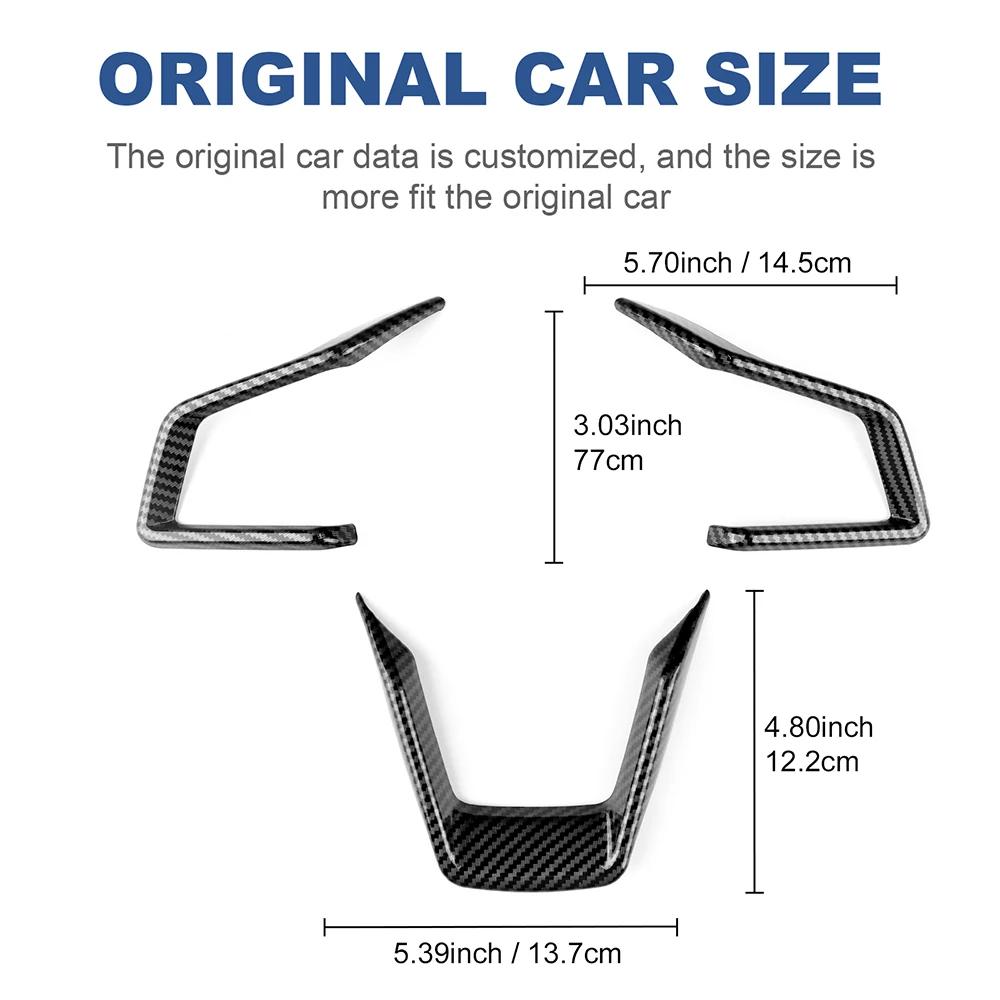 For Subaru Crosstrek Impreza 2018 2019 2020 2021 2022 2023 2024 Carbon Fiber Style ABS Car Steering Wheel Sticker Interior