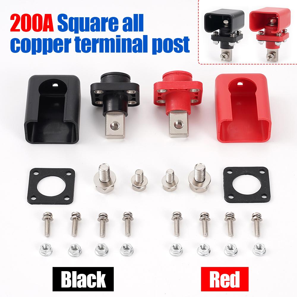 200A All-Copper Lithium Battery Energy Storage Terminal Battery Connector Battery Storage Terminal Inverter Connector