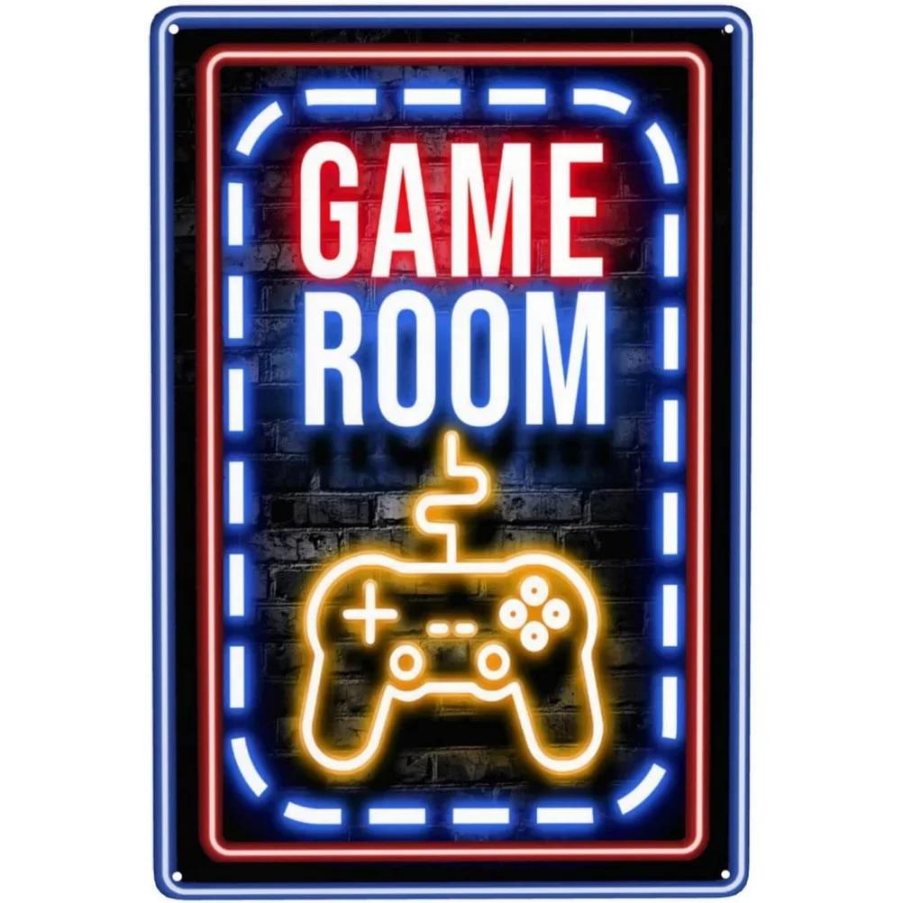 Eat Sleep Game Repeat Metal Tin Signs Posters Plate Wall Decor for Garage Game Room Bars Man Cave Cafe Clubs Retro Poster Plaque