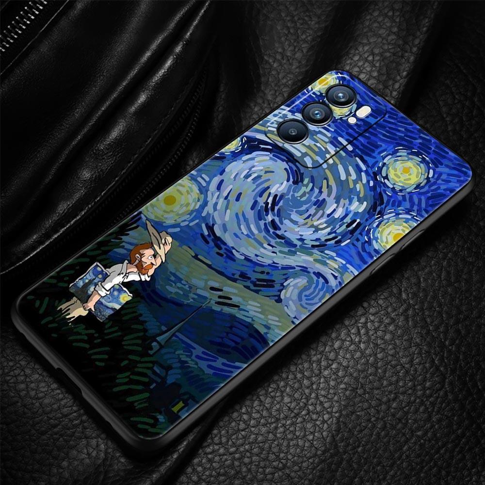 Case For Oppo Reno13 Reno12 Reno11 F Reno10 Pro A54 A53 A95 A76 A74 A57 A98 A80 A79 5G A78 4G Cover Van Gogh Starry Night flower