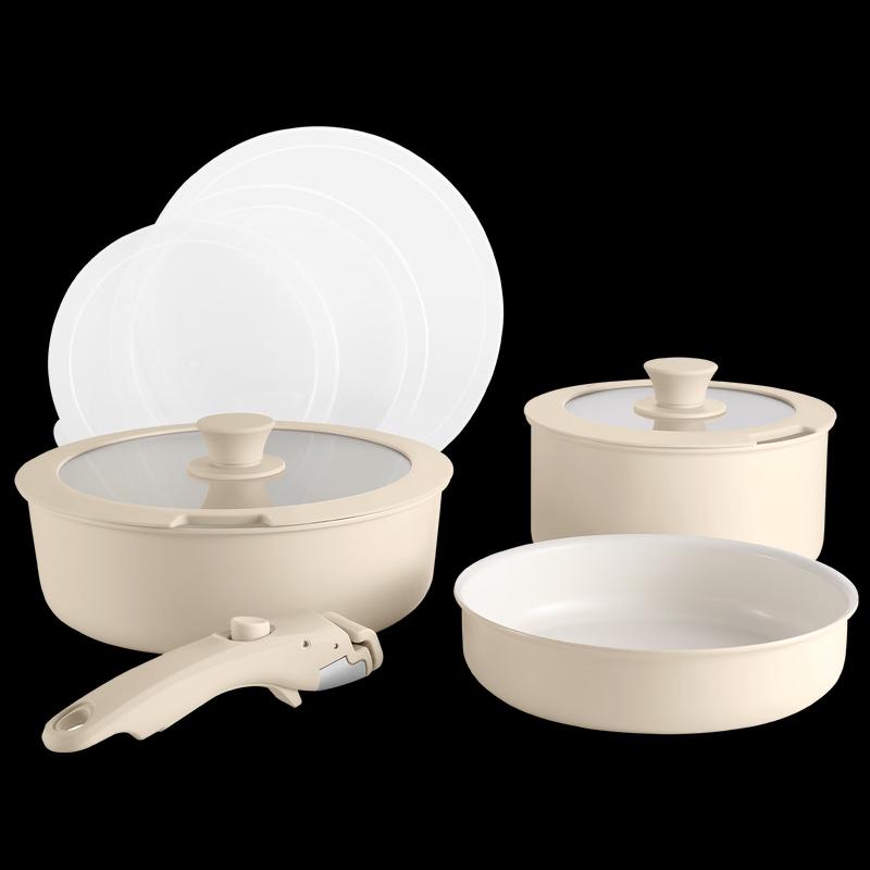 DESLON Titanium Ceramic Non-stick 9-Piece Cookware Set