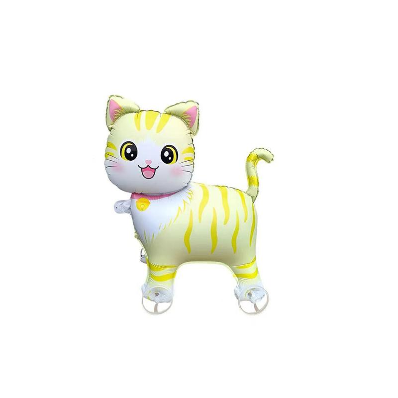 4D Cartoon Foil Balloons Elephant Stand Walking Balloon With Wheel For Kids Birthday Party Decoration Baby Shower