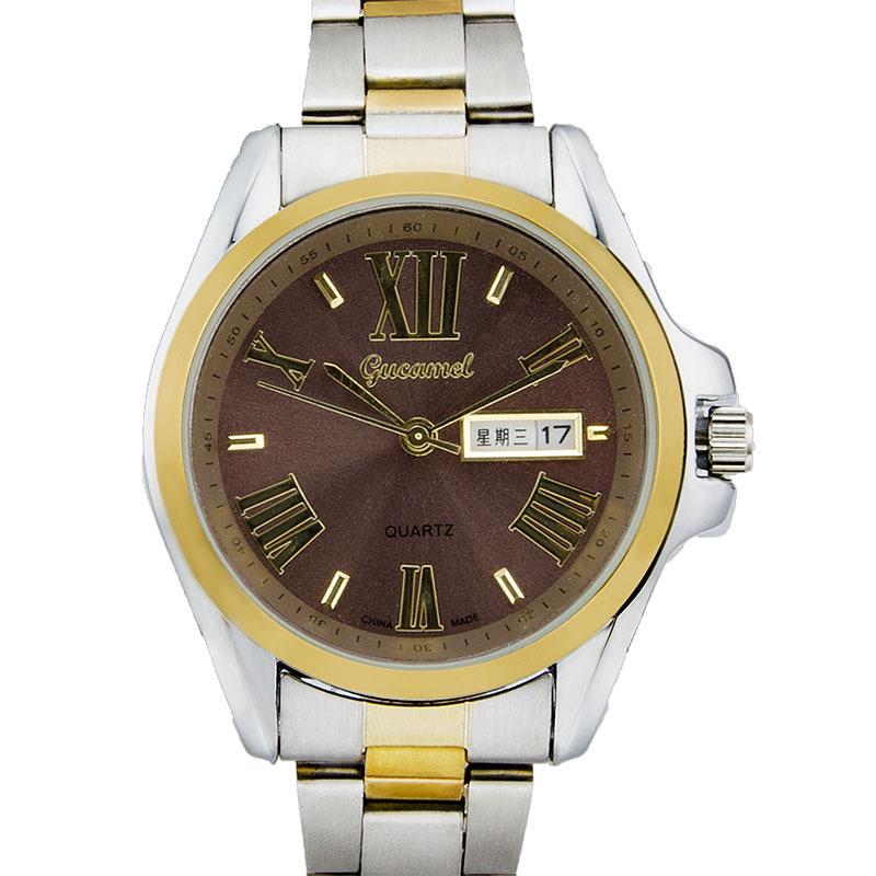 GUCAMEL New Steel Belt Women's Watch Fashion Casual Women's Quartz Watch Calendar Quartz Women's Watch
