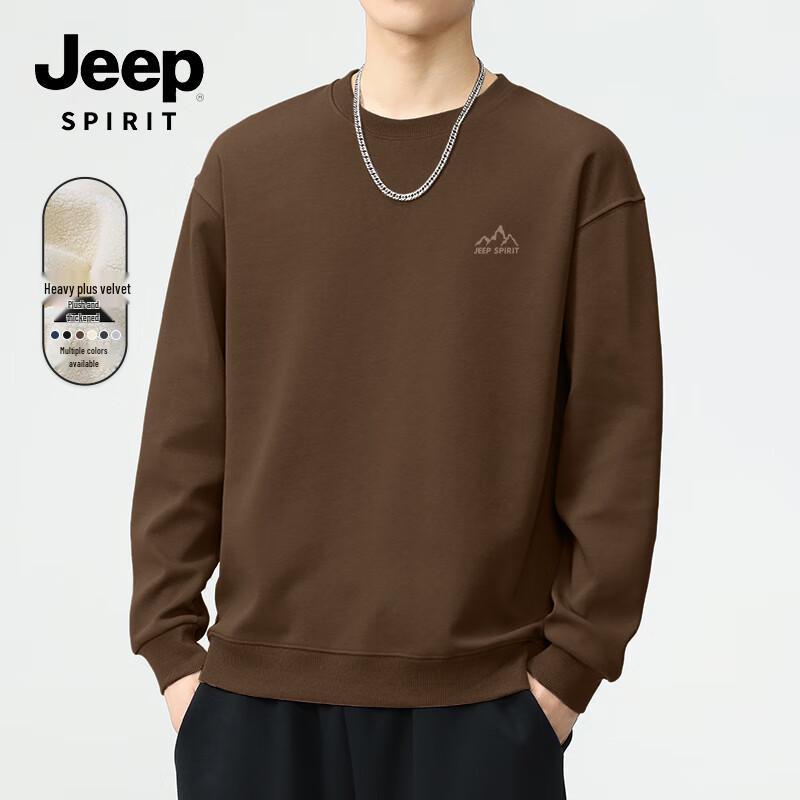 

Мужской свитшот JEEP SPIRIT с круглым вырезом и подкладкой из флиса альпаки 4XL