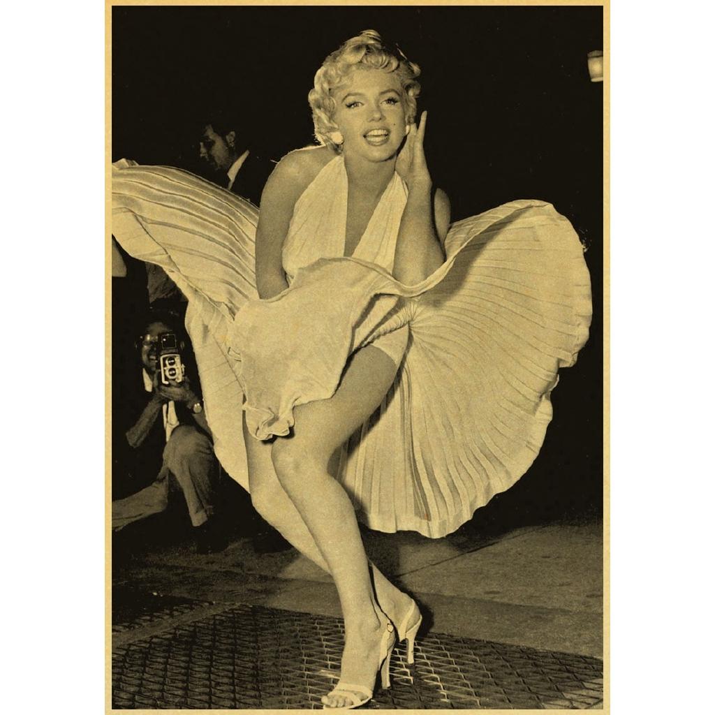 Famous actress  Vintage Posters For Home/Bar/Living Decor kraft Paper high quality poster wall sticker